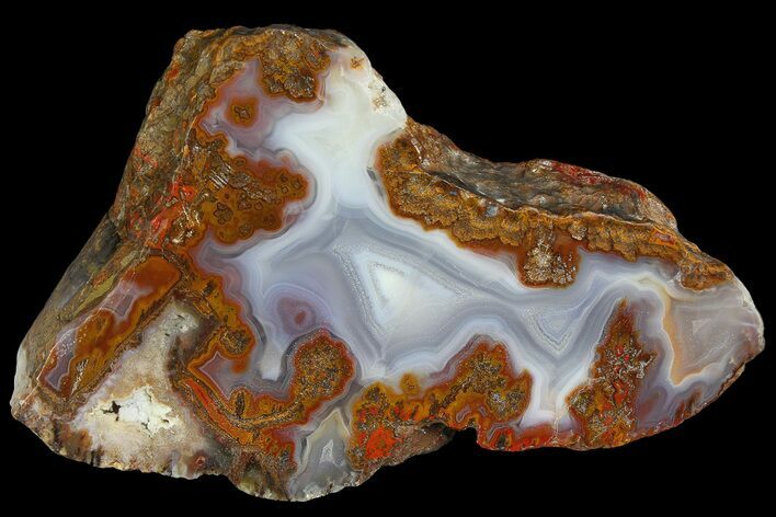 Colorful, Polished Agate Slab - Kerrouchen, Morocco #181283